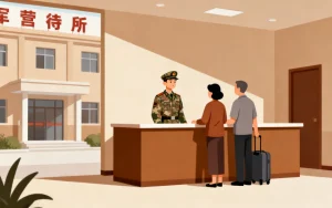 义务兵探亲，家属能在部队招待所住吗？